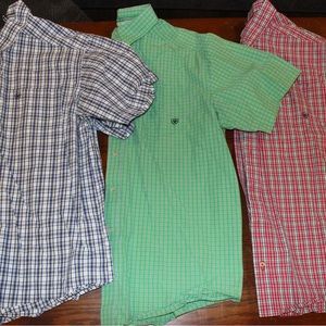 (3) Ariat pro series shirts